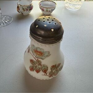 Antique Victorian Milk Glass Sugar Shaker